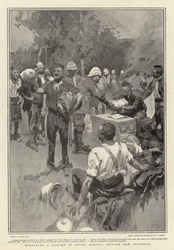 Eine Säule in Südafrika neu ausrichten, neue Kleidung ausgeben